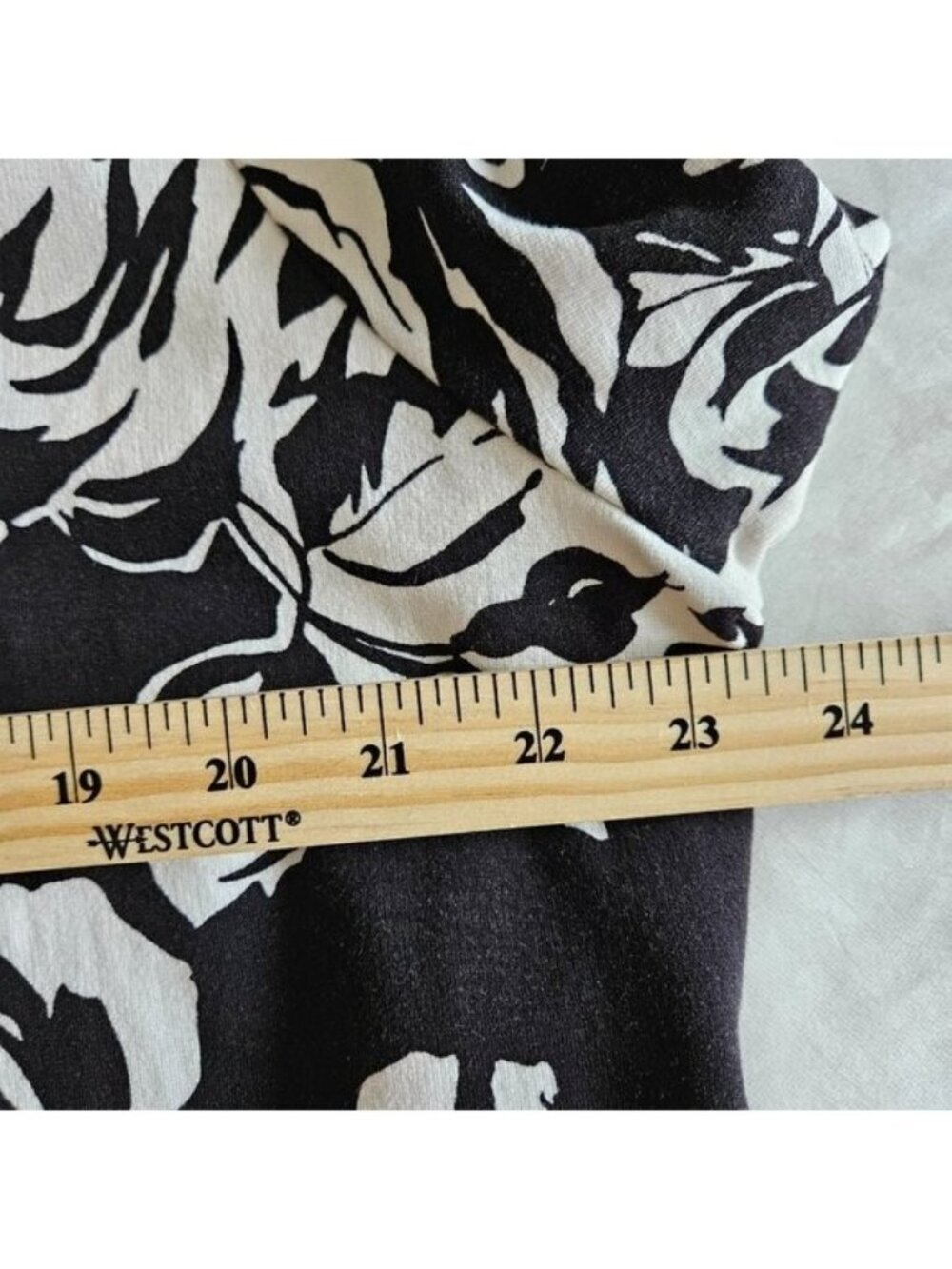 Ralph Lauren Midi Dress Plus Size 3X Black White Floral Ruffled Hem Belt Viscose - Picture 7 of 16